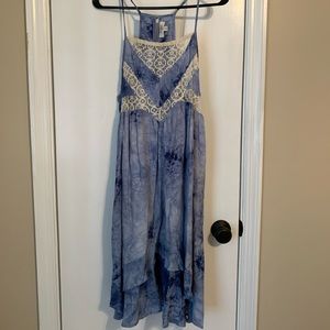 Boutique Blue Tie Dye Dress